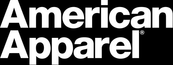 American Apparel logo in bold white text